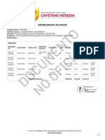 Cronograma de Pagos: Documen-TO Fecha Emis Fecha Vcto Pago Ban - Co/Caja Concepto Mon. Deudas Pagos Saldos Obs