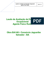 BA-1481 - LAUDO DE AVALIAÇÃO DE RUÍDO