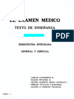 El Exámen Médico. Texto de Enseñanza, Semiotecnia Integrada, General y Especial - Guarderas - Cuello