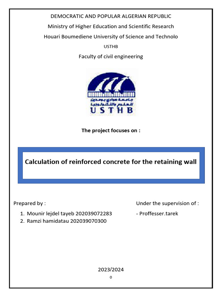Retaining Wall Design and Calculation Guide | PDF | Masonry | Concrete
