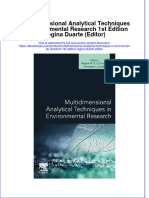Multidimensional Analytical Techniques in Environmental Research 1St Edition Regina Duarte Editor Download PDF Chapter