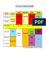 Horario de Clases 2°