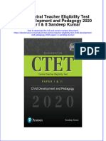 Ctet Central Teacher Eligibility Test Child Development and Pedagogy 2020 Paper I Ii Sandeep Kumar Full Chapter
