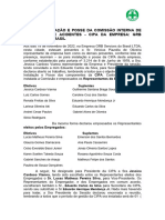 Ata de Instalação e Posse Da Comissão Interna de Prevenção de Acidentes 2023