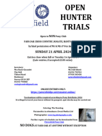 Open Hunter Trials Schedule Sun 21 Apr 2024