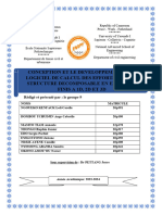 Conception Et Le Developpement D'Un Logiciel de Calcul Des Efforts Sur Une Structure Decomposable en Elements Finis A 1D, 2D Et 3D