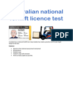 Australian National Forklift Test SAMPLE