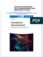 Amorphous Nanomaterials Preparation Characterization and Applications Lin Guo Full Chapter