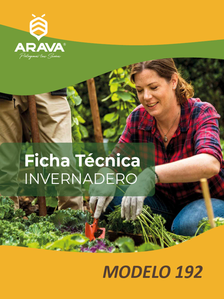 Ficha tecnica invernadero arava modelo 192 1 descargar gratis pdf