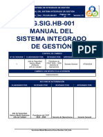 PG - SIG.HB-001 Manual de Sistema Integrado de Gestión Rev. 01