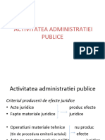 Activitatea Administratiei Publice