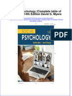 Social Psychology Complete Table of Contents 14Th Edition David G Myers Full Download Chapter