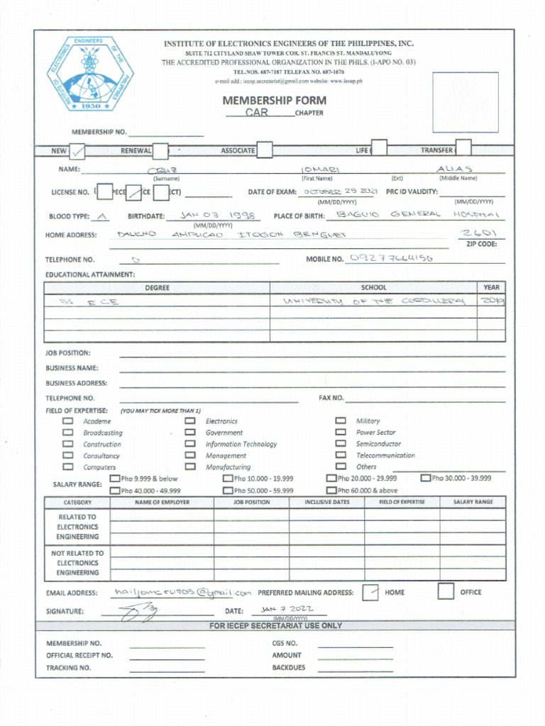 Membership Form | PDF
