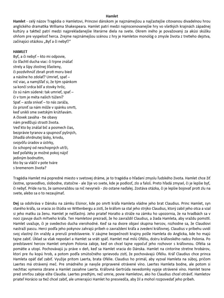 Hamlet | PDF