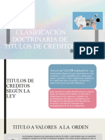 Clasificacion Doctrina Titulos de Credito