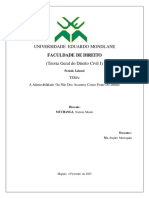 (In) Admissibilidade dos assentos como fonte do direito, Naercio Muchanga