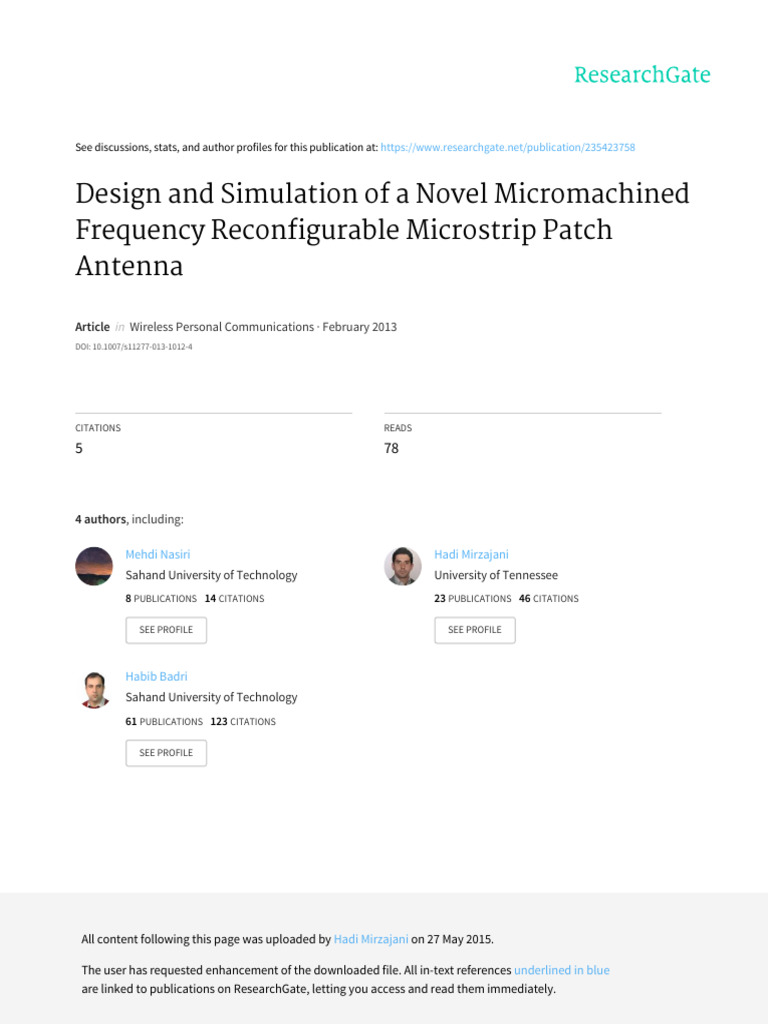 Design and Simulation of A Novel Microma | PDF | Electrical Engineering ...