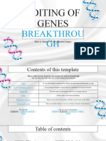 Editing of Genes Breakthrough