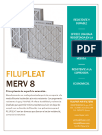 Ficha Técnica FILUPLEAT Filtro Merv 8