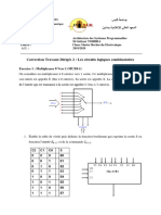 Correction Travaux Dirigés 2  Les circuits logiques combinatoires