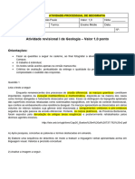 Atividade Revisional Geologia 1