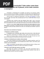 O Que É Uma Conclusão