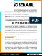 Lição Semanal: Que Tipo de Igreja Você É?