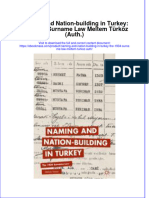 Naming and Nation Building in Turkey The 1934 Surname Law Meltem Turkoz Auth Download PDF Chapter