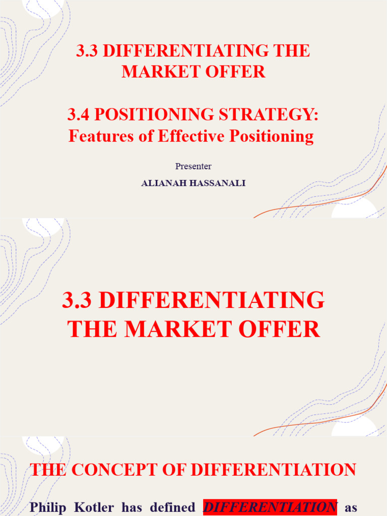 Differentiation and Positioning Strategies | PDF | Brand | Competitive ...