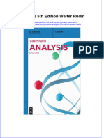 Analysis 5Th Edition Walter Rudin Full Chapter