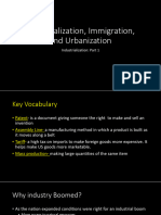 Industrialization Urbanization Immigration Notes