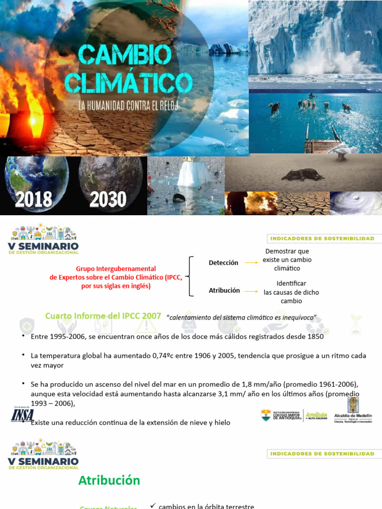 Causas y evidencias del cambio climático | PDF | Gases de efecto ...