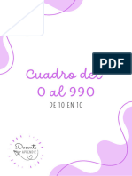 Cuadro Del 0 Al 990