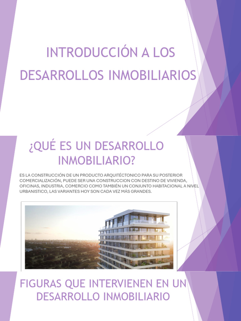 Presentacion Desarrollos Inmobiliarios | PDF | Business | Arquitecto