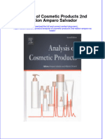 Analysis of Cosmetic Products 2Nd Edition Amparo Salvador Full Chapter
