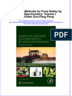 Analytical Methods For Food Safety by Mass Spectrometry Volume I Pesticides Guo Fang Pang Full Chapter