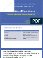 Clasificación de Las Ecuaciones Diferenciales