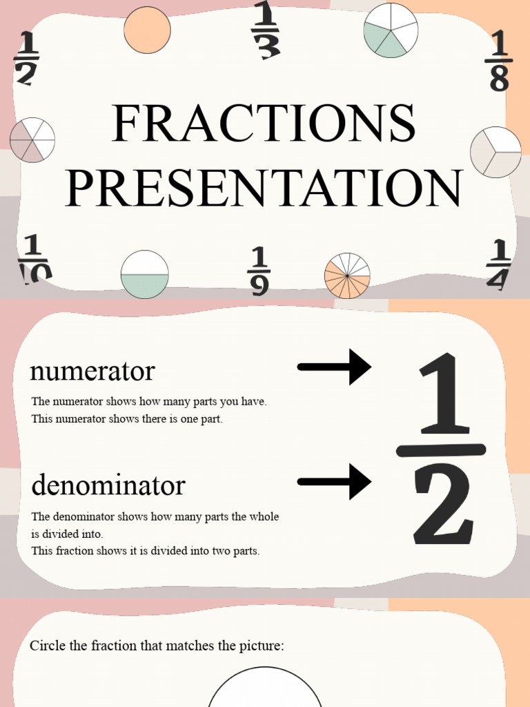 Fractions Mathematics Education Presentation Pdf