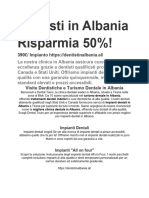 Dentisti in Albania Risparmia 50%!: 390 / Impianto Https://dentistinalbania - Al