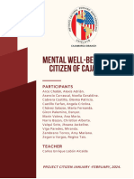 MENTAL WELL - BEING (Project Citizen)