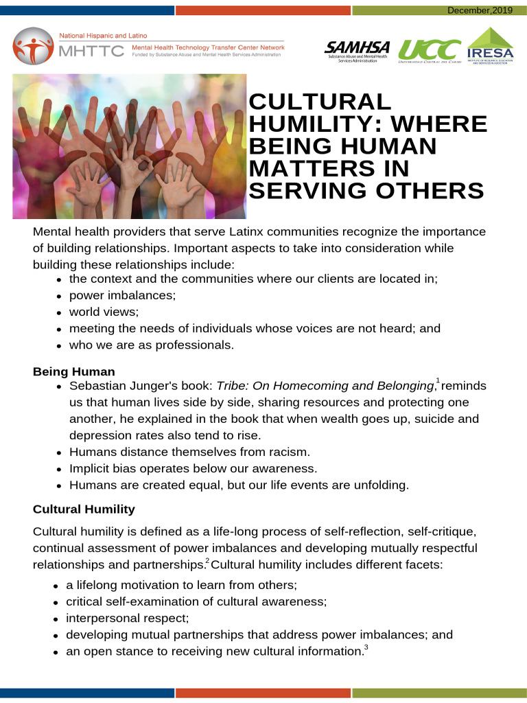 Counselling and Cultural Humility | PDF | Psychology | Behavioural Sciences