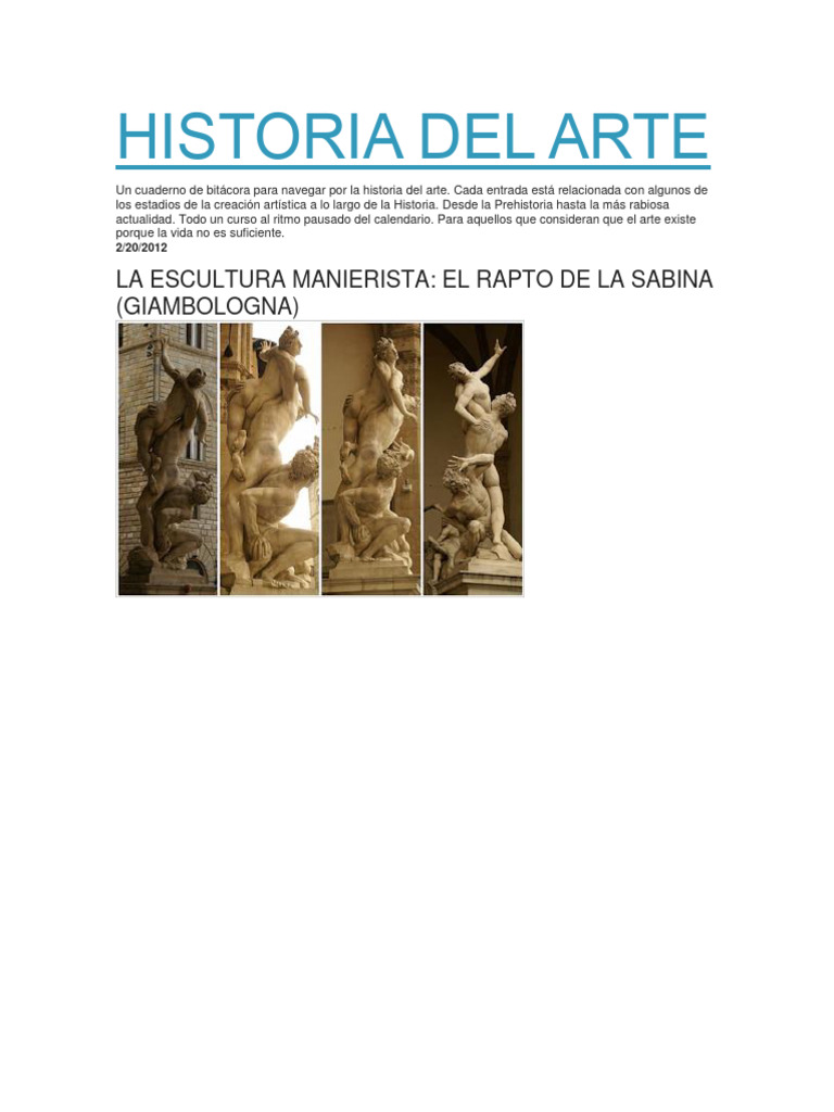 Historia Del Arte | PDF | Escultura | Las artes