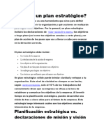 Plan Estrategico de Una Empresa