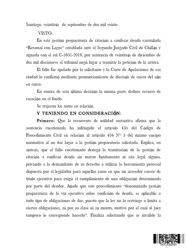 Confesión de Deuda y Proceso Civil | PDF | Sentencia (ley) | Ley procesal