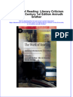 The Work of Reading Literary Criticism in The 21St Century 1St Edition Anirudh Sridhar Ebook Full Chapter