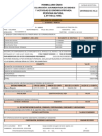 Formulario Único Declaración Juramentada de Bienes Y Actividad Económica Privada Persona Natural (LEY 190 de 1995)