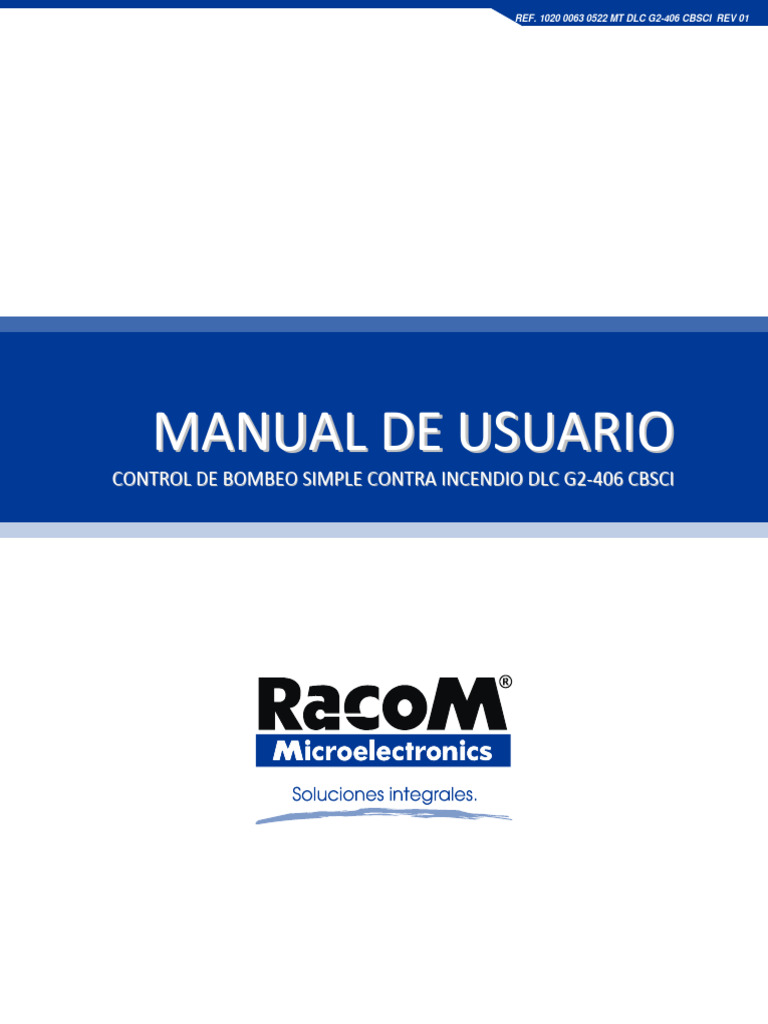 Manual de Control de Bombeo DLC G2-406 | PDF | Cambiar | Bomba