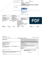 DSV BIM Bill of Lading - SHA71300926
