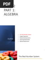 Algebra Part 1