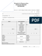 Licencia de Traslado Matrimonial